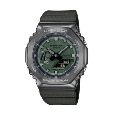 Casio G-Shock GM-2100B-3AER Ανδρικό Αναλογικό-Ψηφιακό Ρολόι σε Στρατιωτικό Πράσινο με Carbon Core Guard και Αντοχή στο Νερό 200m